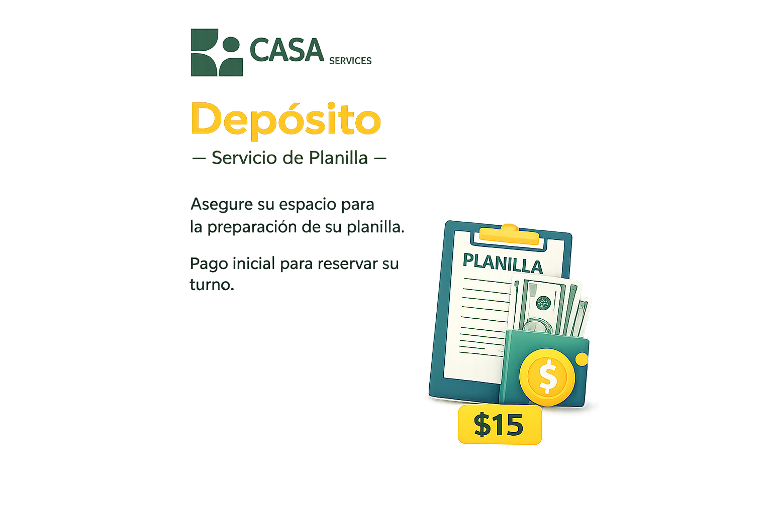 Depósito para Preparación de Planilla