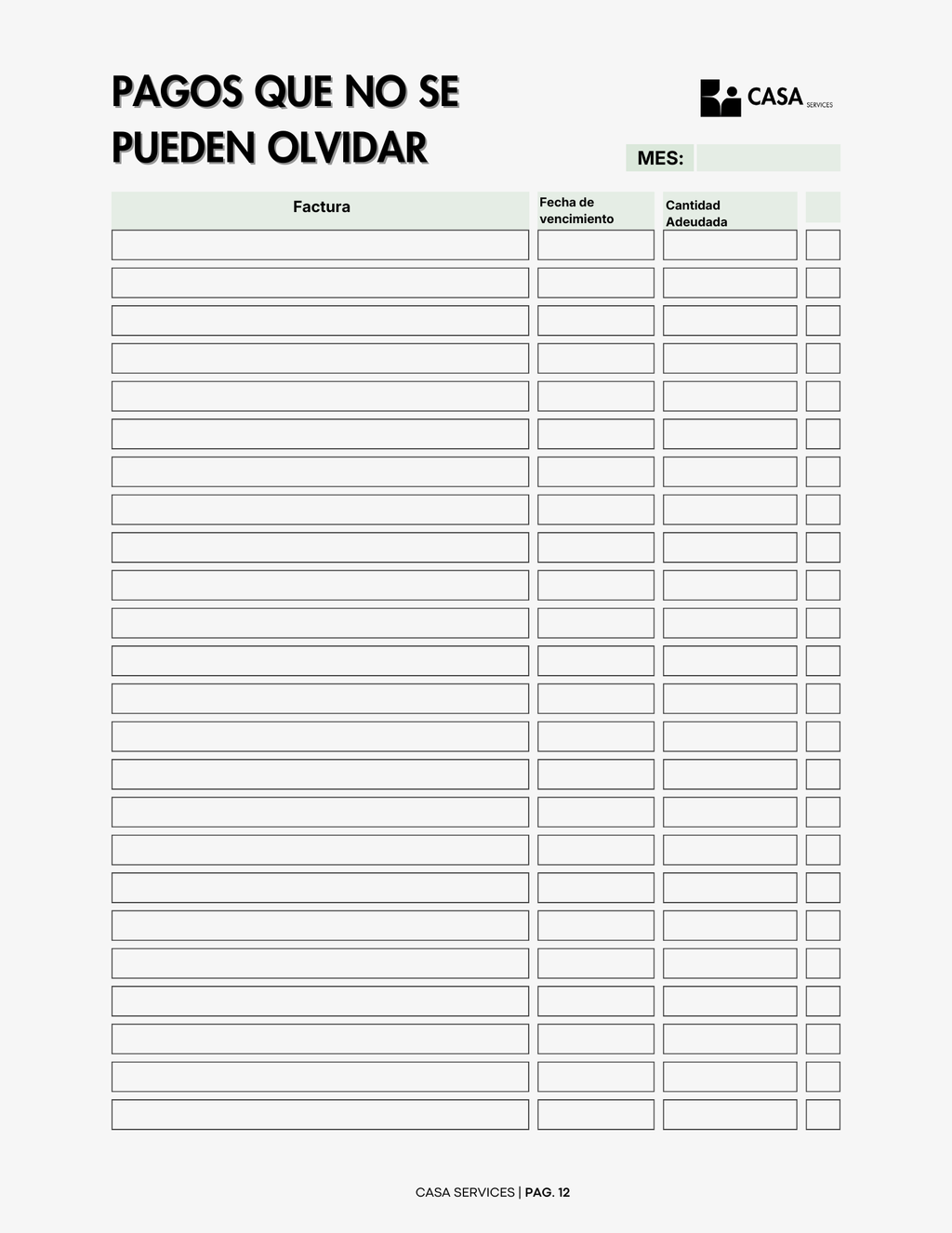 Control de Pagos Mensuales – Sistema Simple para No Olvidar Pagos